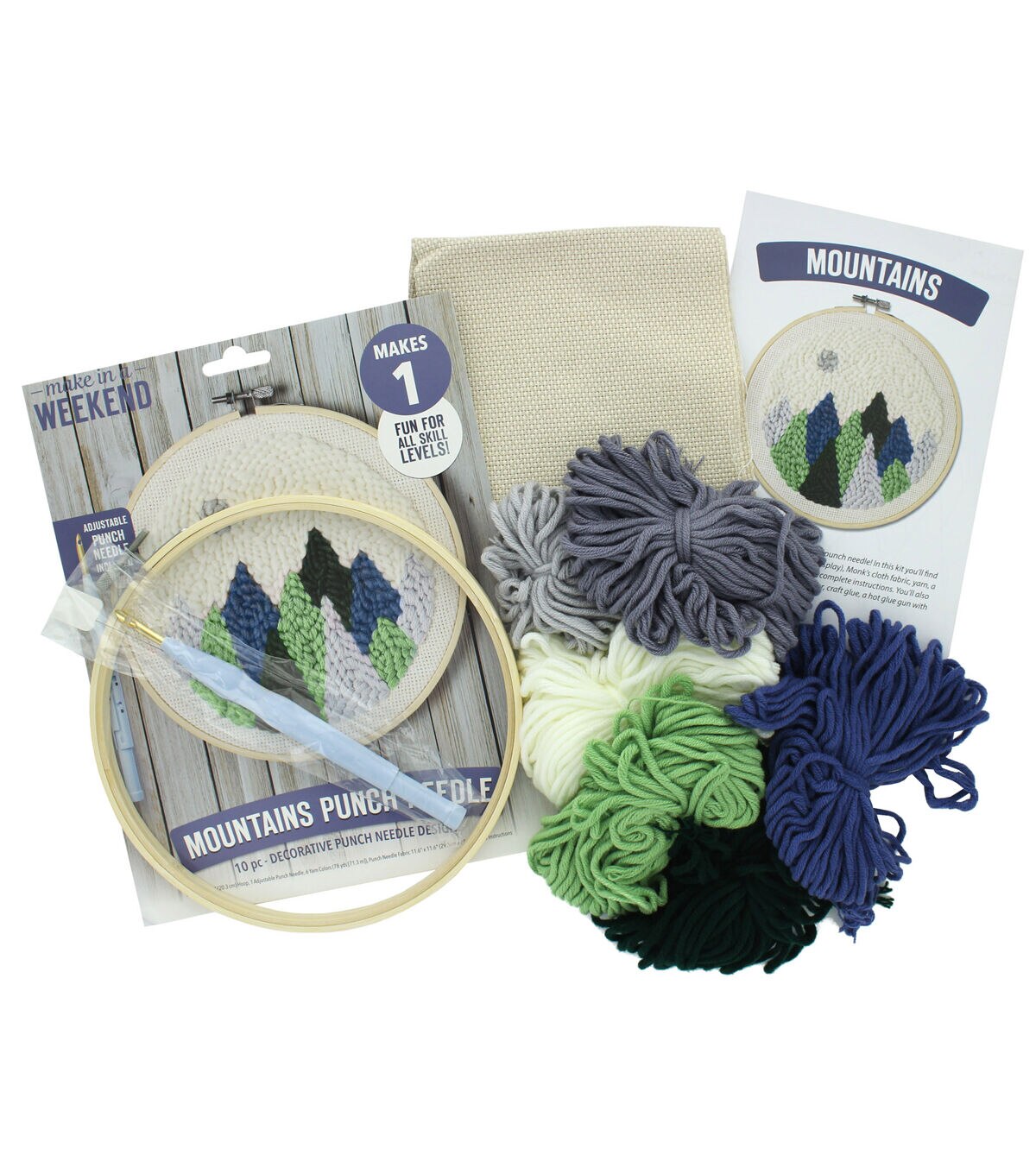 Leisure Arts 12 Mountains Punch Needle Kit