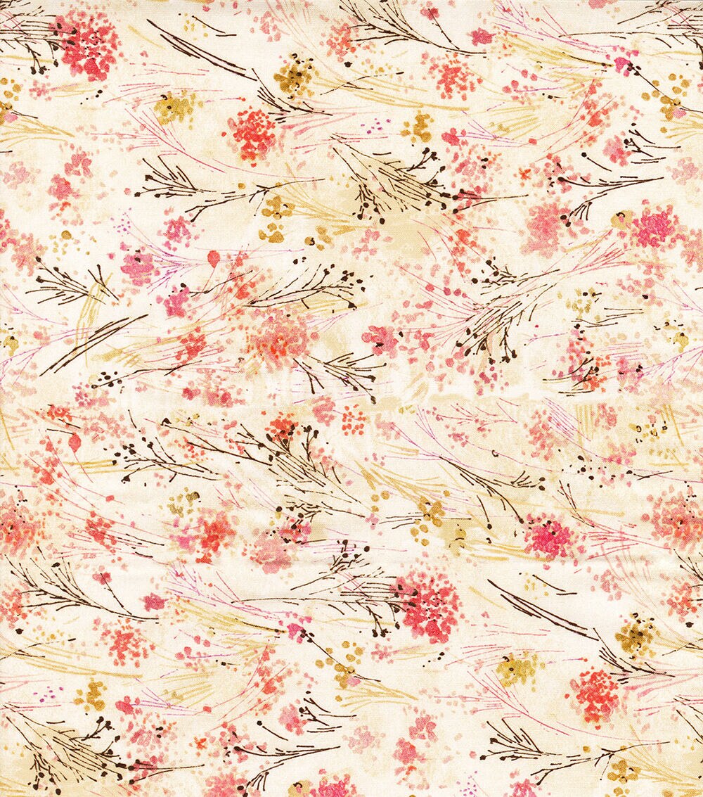 Yellow Spring Floral Blender Premium Cotton Fabric