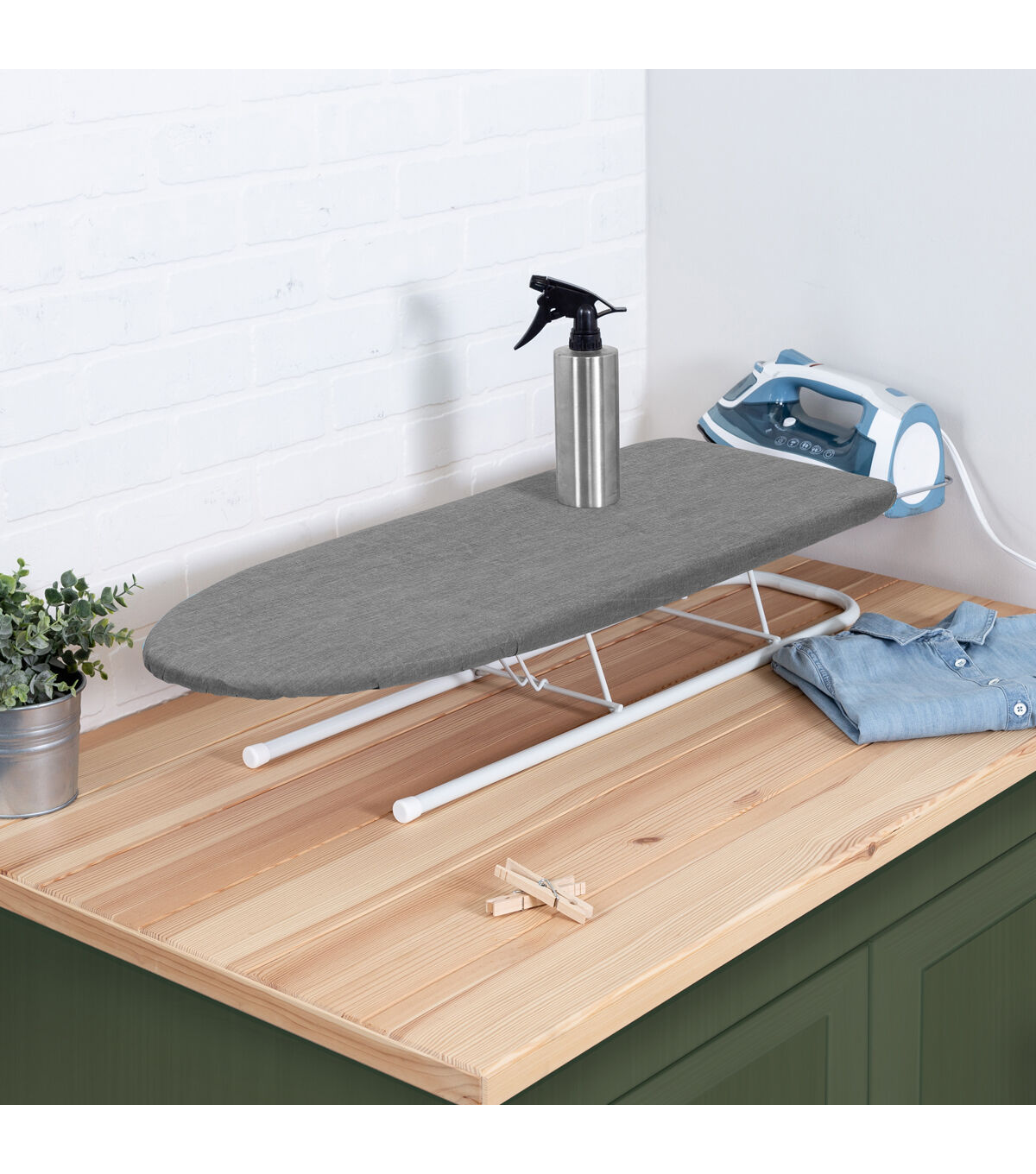 Honey Can Do 32 x 6 Gray Tabletop Ironing Board