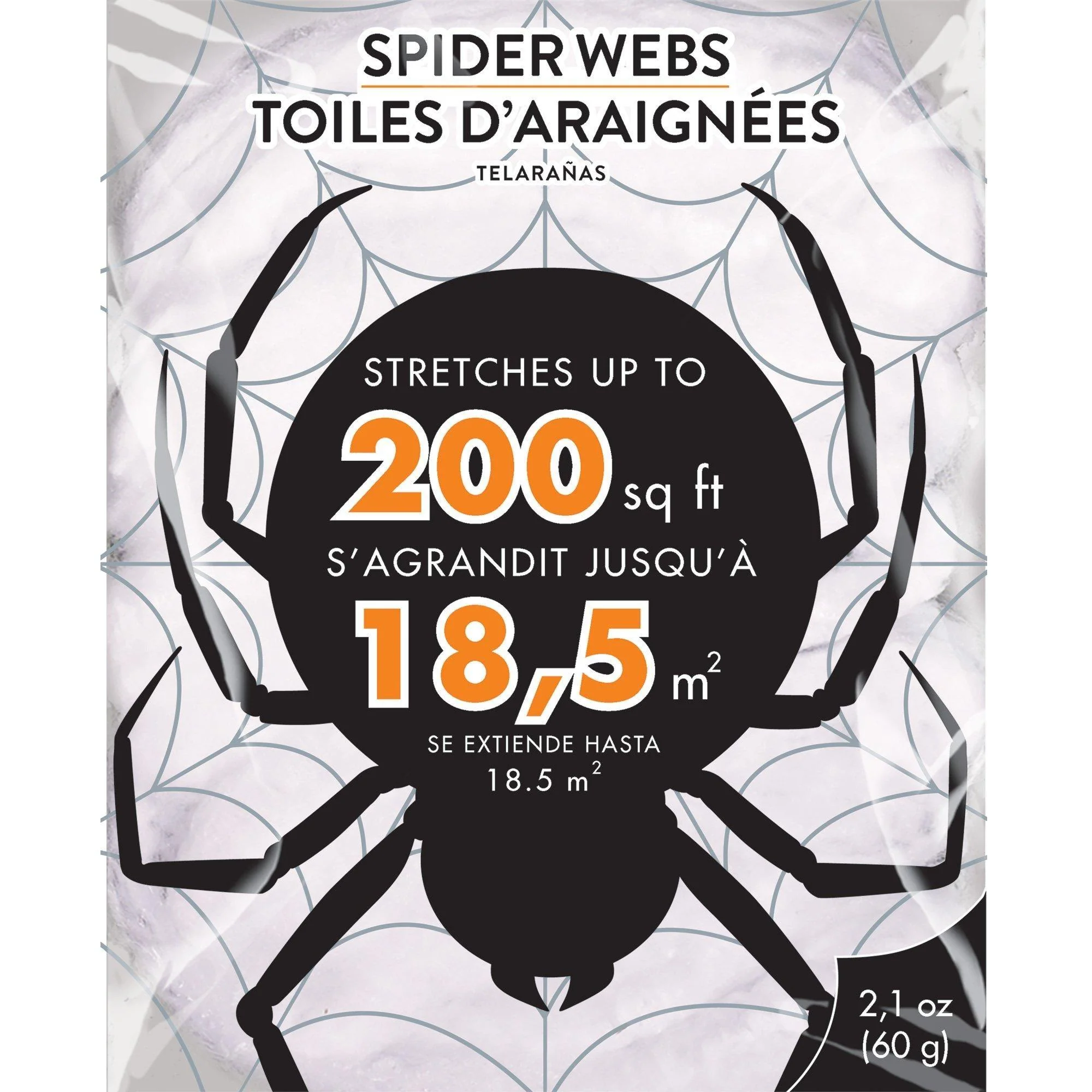 White Stretch Spider Web, 200 sq ft
