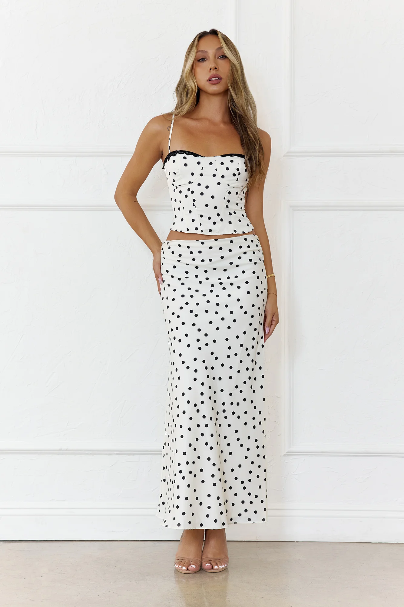 Summer Twilight Polka Dot Set Cream