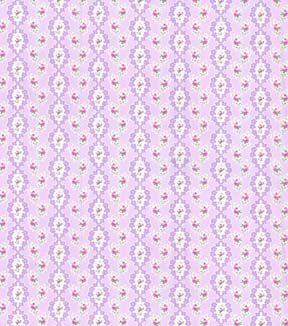 Fabric Traditions Pink Lace Floral Premium Cotton Fabric