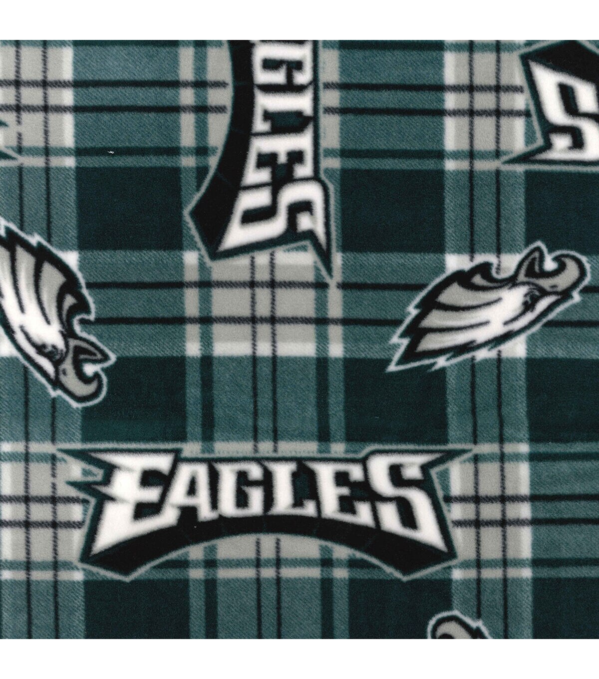 Fabric Traditions Philadelphia Eagles Fleece Fabric Plaids