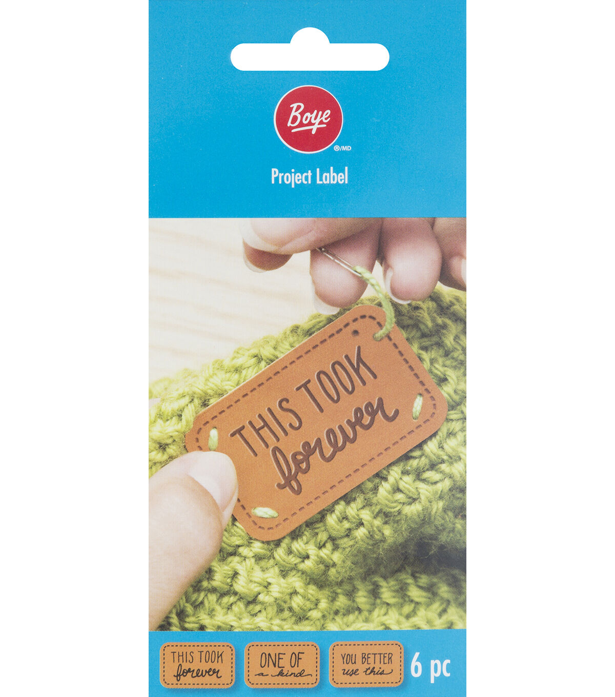 Boye 6 Pack Faux Leather Project Labels