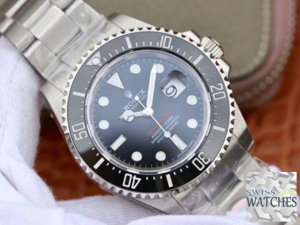 ROLEX SEA DWELLER BLACK DIAL SCRATCH PROOF 43MM SWISS REPLICA 126600.2