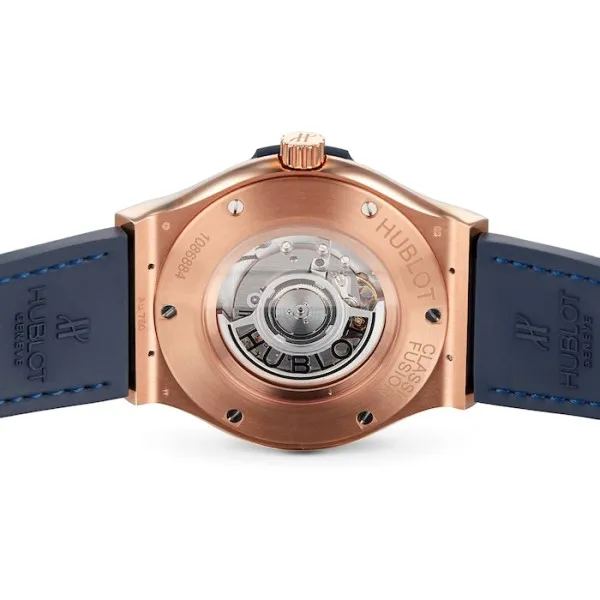 Hublot Classic Fusion Men Automatic Blue Leather Watch 511.OX.7180.LR