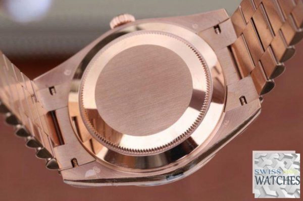 ROLEX DAY DATE BROWN DIAL 18K ROSE GOLD 40MM SWISS REPLICA 228235.9