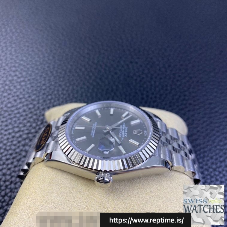 ROLEX DATEJUST GRAY DIAL STAINLESS STEEL 41MM SWISS REPLICA m126334.0024