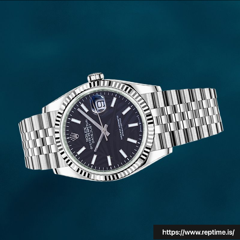 Rolex Datejust 126234 Men’s 41mm Black Palm Motif Dial Swiss Replica Watch
