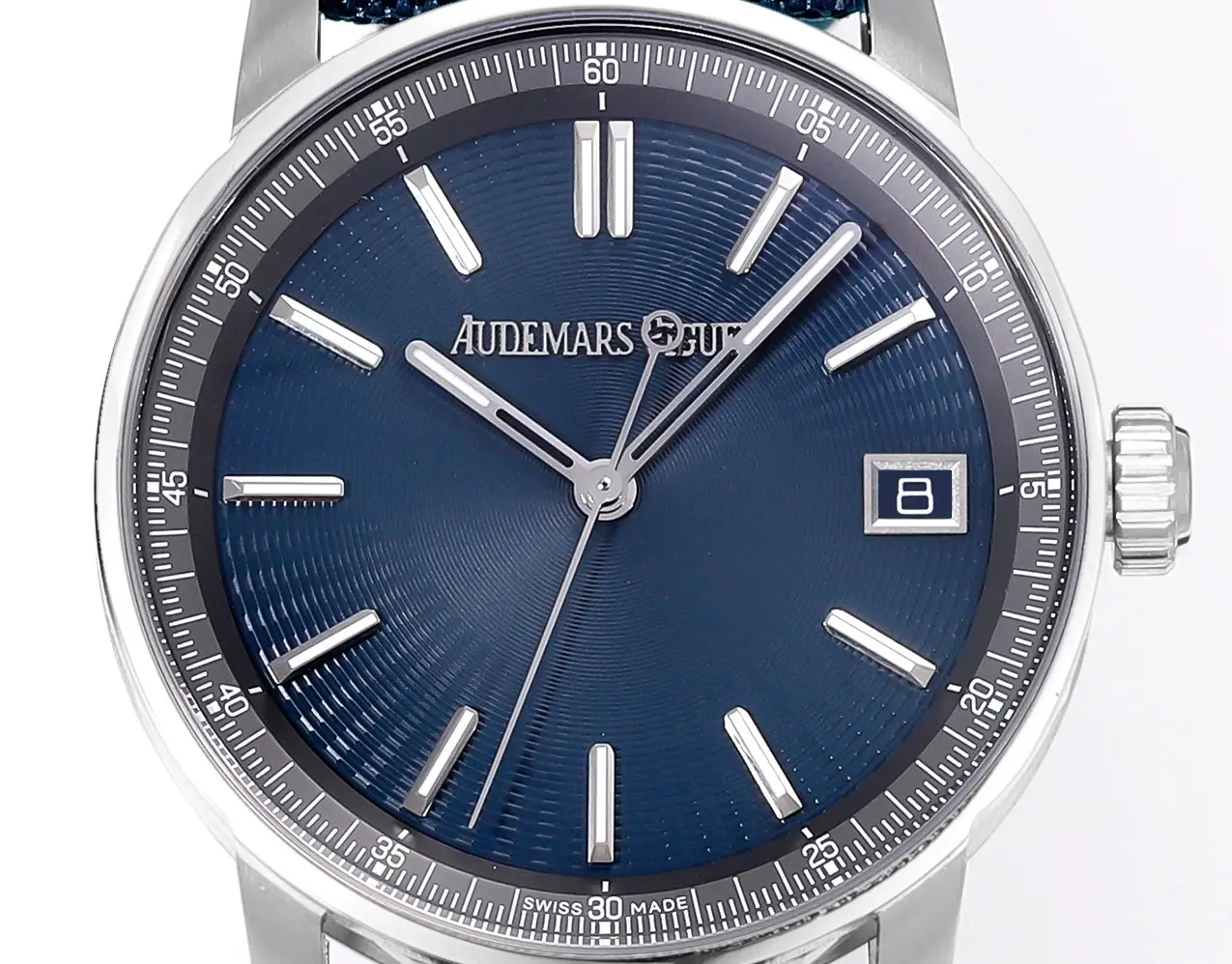 watch Audemars Piguete CODE 11.59 Automatic Watch Night Blue Dial, Stainless Steel Case, Blue Fabric Strap, 41mm