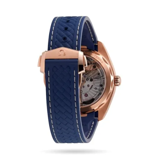 Omega Seamaster Aqua Terra Men Automatic Blue 18ct Rose Gold Watch O22052412103001