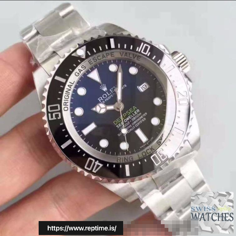 ROLEX DEEPSEA BLACK DIAL STAINLESS STEEL 44MM SWISS REPLICA 116660.4