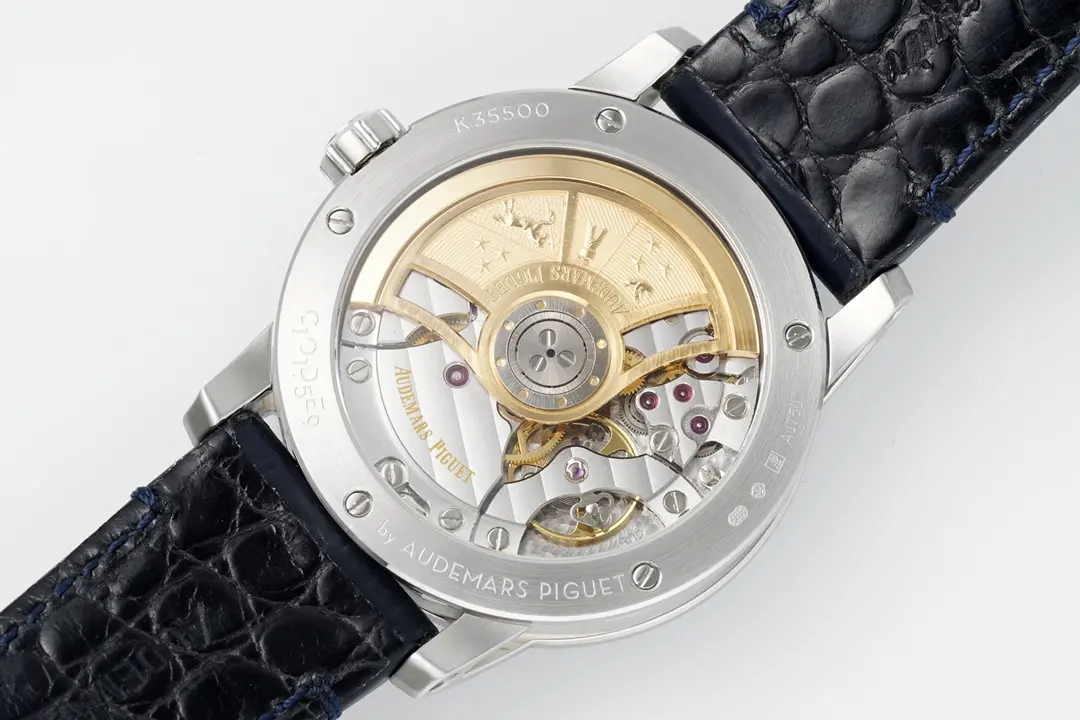 watch Audemars Piguet CODE 11.59 Blue Dial Three-Hand Automatic Watch   41mm Stainless Steel Case with Black Leather Strap