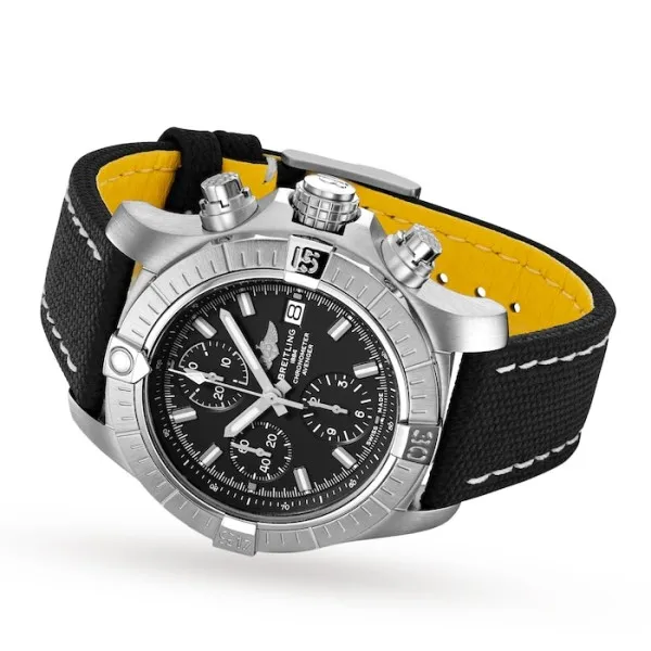 Breitling Avenger Men Automatic Black Fabric Watch A13385101B1X2