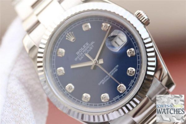 ROLEX DATEJUST BLUE DIAL STAINLESS STEEL 41MM SWISS REPLICA m126334.0015
