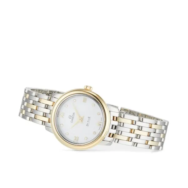 Omega De Ville Women Quartz Mother of Pearl 18ct Yellow Gold Watch O42420246055001