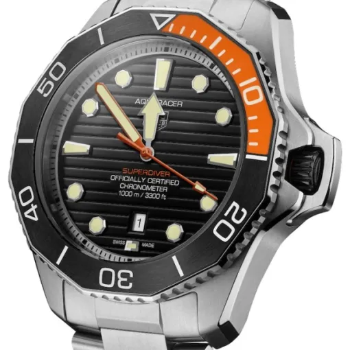 TAG Heuer Aquaracer Men Automatic Black Titanium Watch WBP5A8A.BF0619