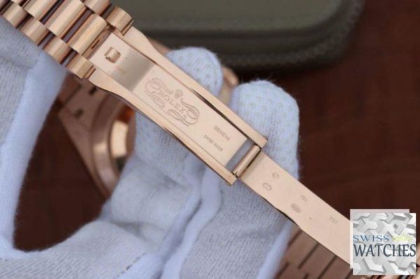 ROLEX DAY DATE BROWN DIAL 18K ROSE GOLD 40MM SWISS REPLICA 228235.9