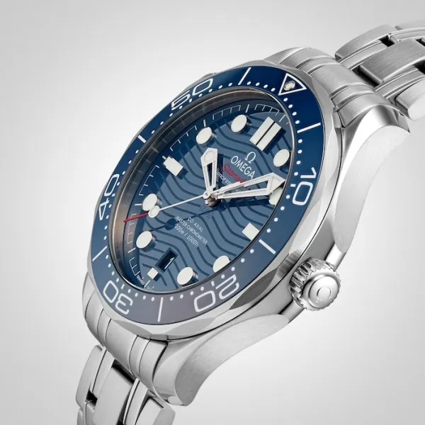 Omega Seamaster Men Automatic Blue Stainless Steel Watch O21030422003001