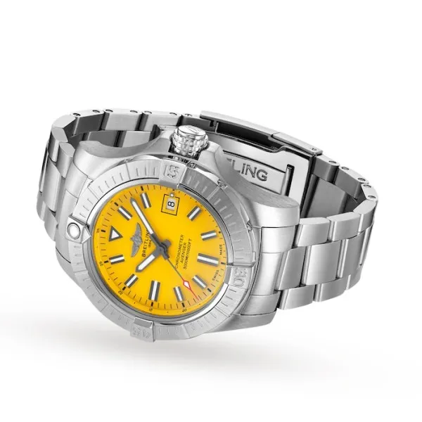 Breitling Avenger Men Automatic Yellow Stainless Steel Watch A17319101I1A1