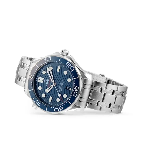 Omega Seamaster Men Automatic Blue Stainless Steel Watch O21030422003001