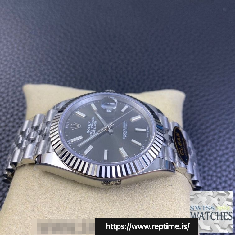 ROLEX DATEJUST GRAY DIAL STAINLESS STEEL 41MM SWISS REPLICA m126334.0024
