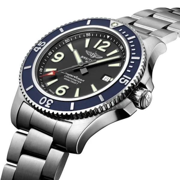 Breitling Superocean Men Automatic Black Stainless Steel Watch A173678A1B1A1