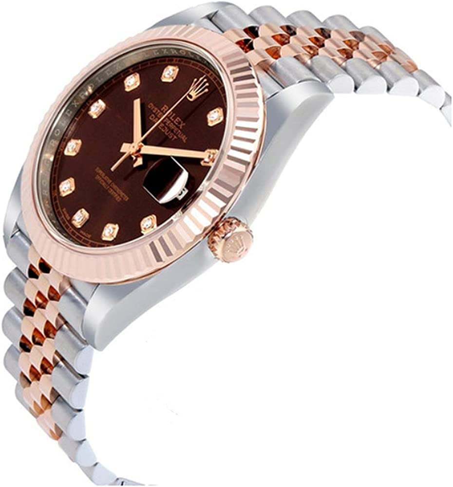 Rolex Datejust 41 Rose Gold/Steel Chocolate Dial Fluted Bezel (Jubilee) 126331