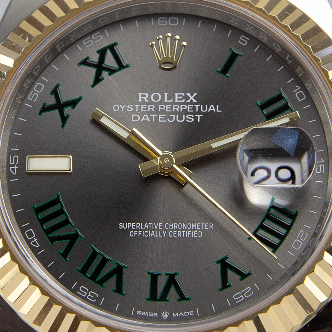 Rolex Datejust II 41mm Rhodium Dial 126333 Wimbledon Two-Tone Oyster