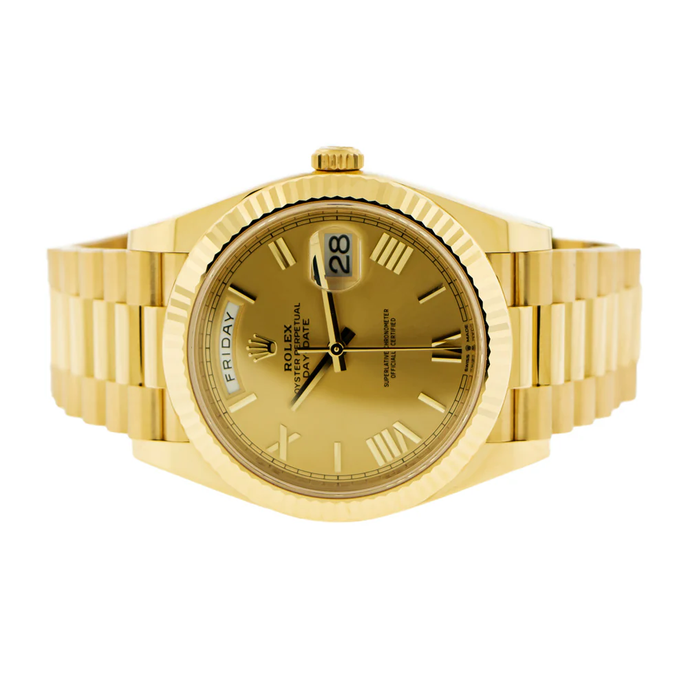 Superclone Rolex Day-Date 40 mm Roman Champagne Dial 228238