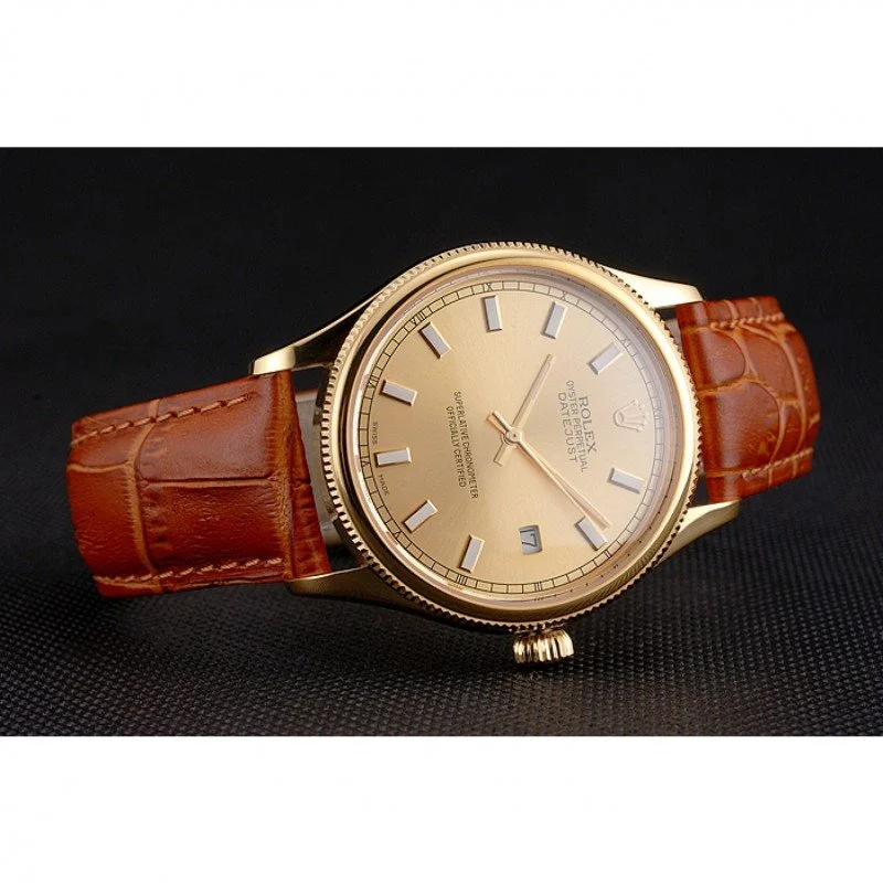Superclone Rolex Datejust 38mm Gold Dial REP016818