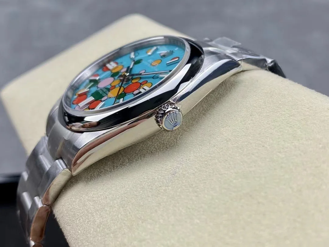 Superclone Rolex Oyster Perpetual 41 mm Turquoise Dial 124300