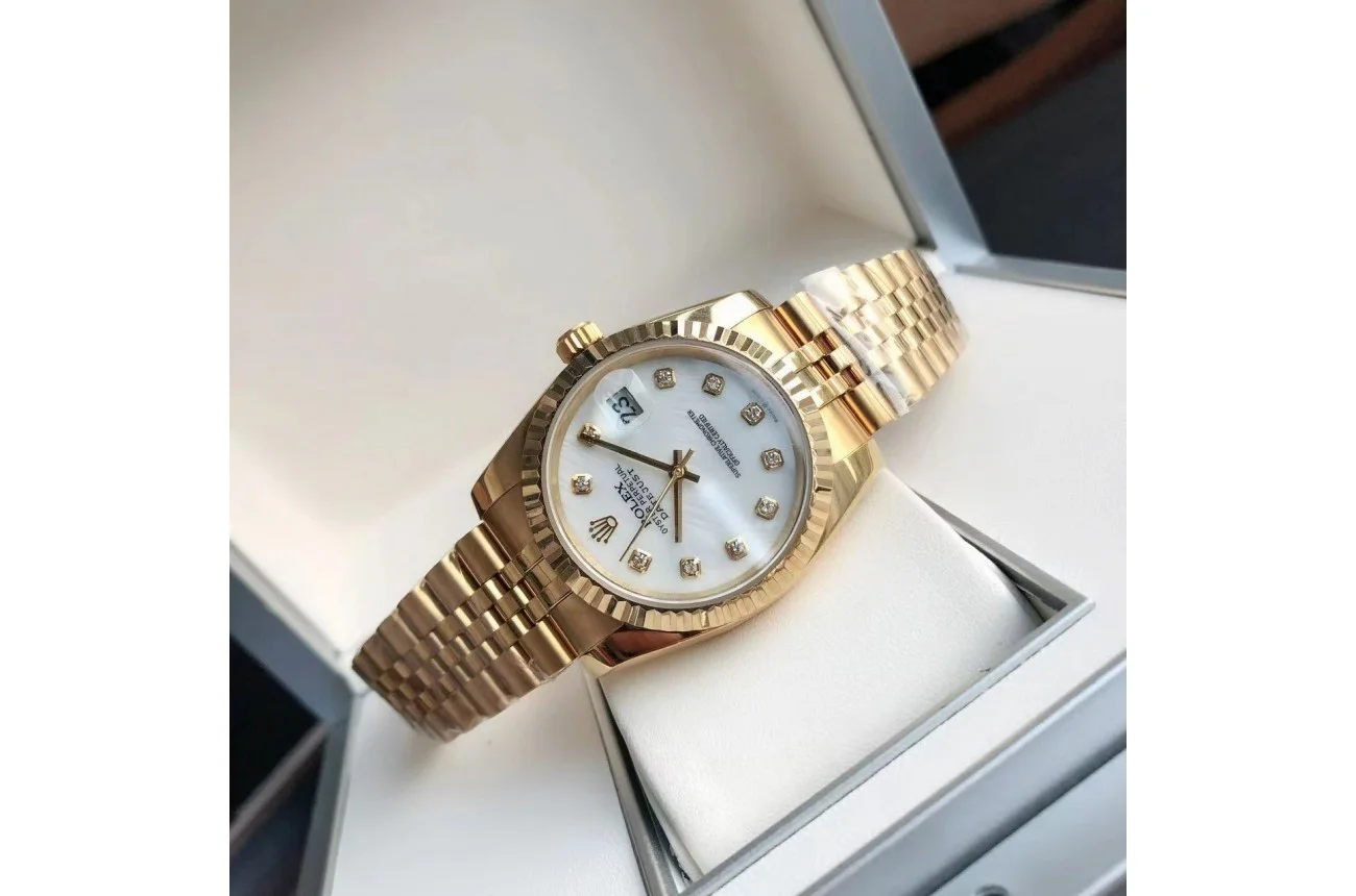 Couple Watches Rolex Datejust 36/28mm RG/RG Jub White/Dial