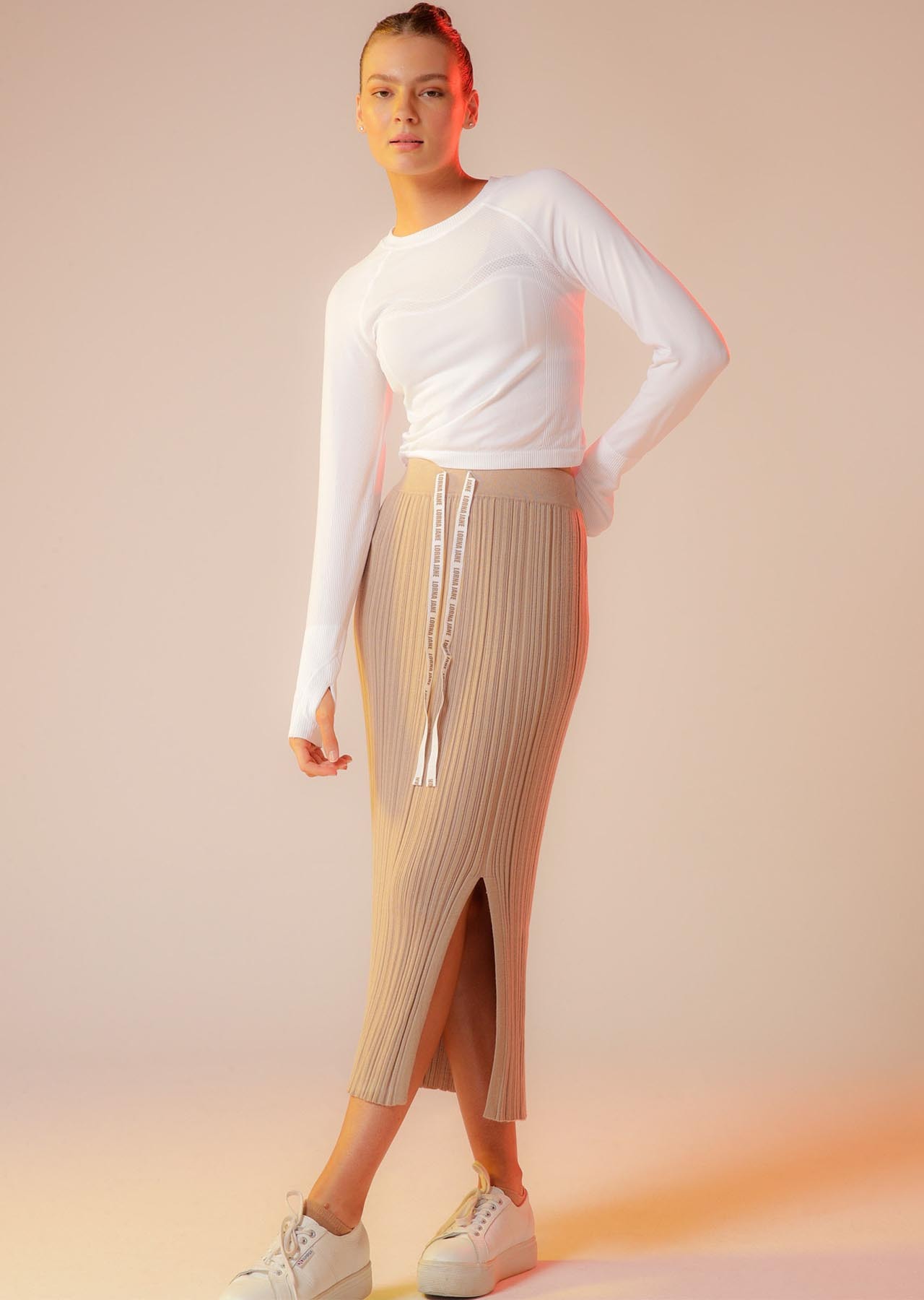 Lorna Jane Knit Rib Midi Skirt