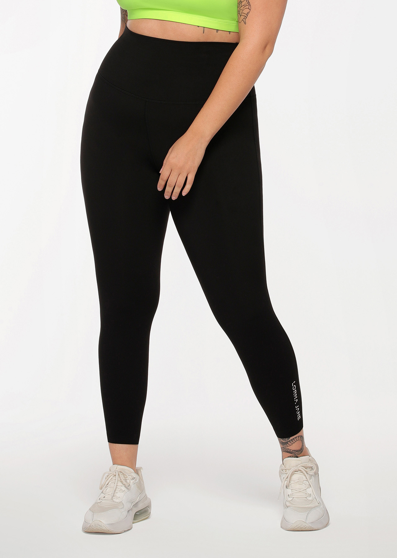 Lorna Jane Hi-Fold Lotus No Chafe Ankle Biter Leggings