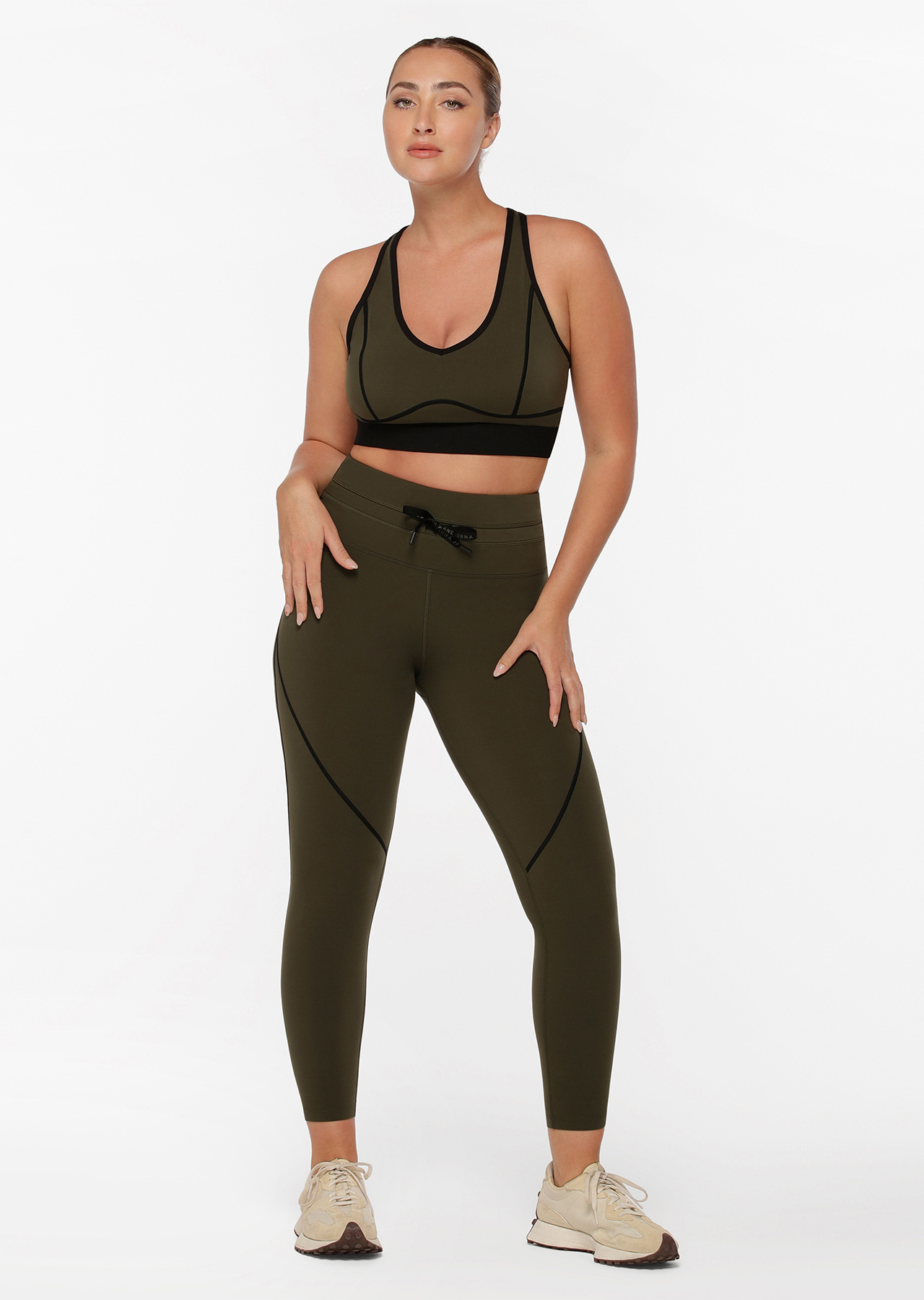 Lorna Jane Contrast Racer Ankle Biter Leggings