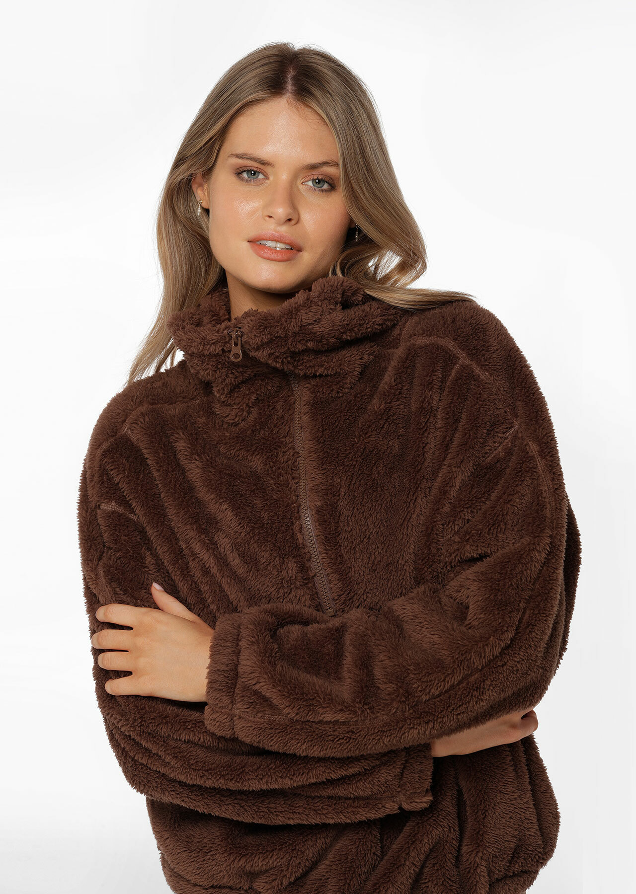 Lorna Jane Zip Front Teddy Pullover