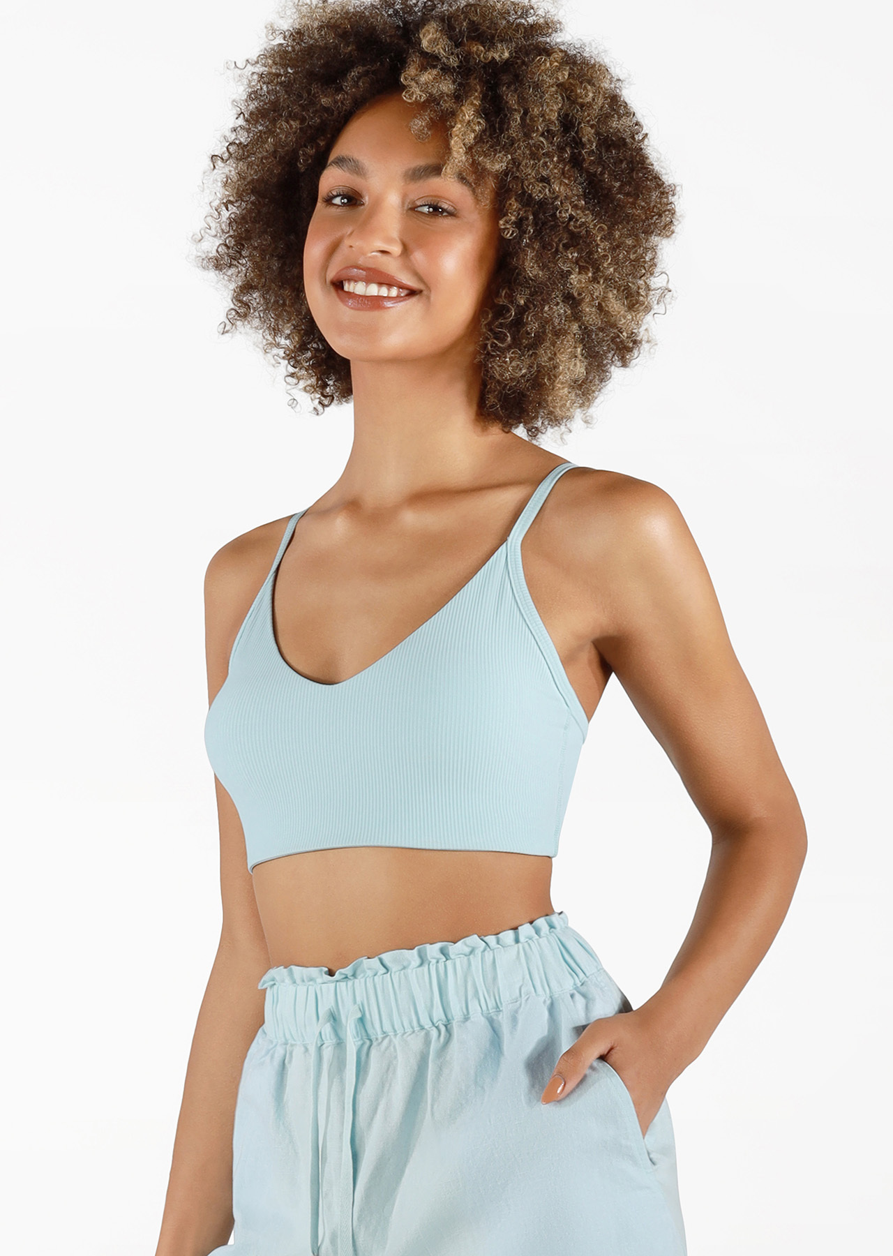 Lorna Jane Unwind Ribbed Sports Bra