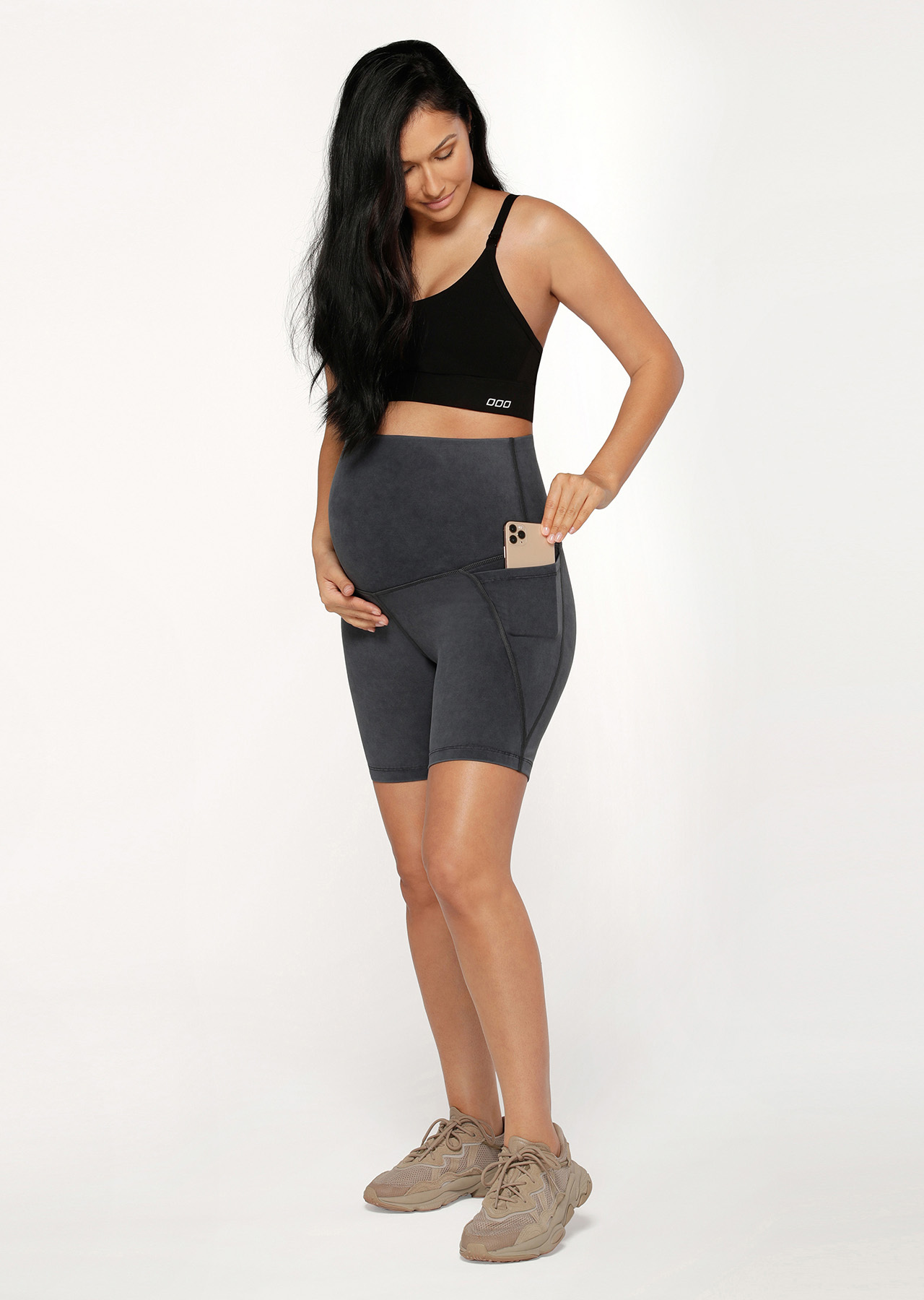 Lorna Jane Maternity Phone Pocket Bike Short