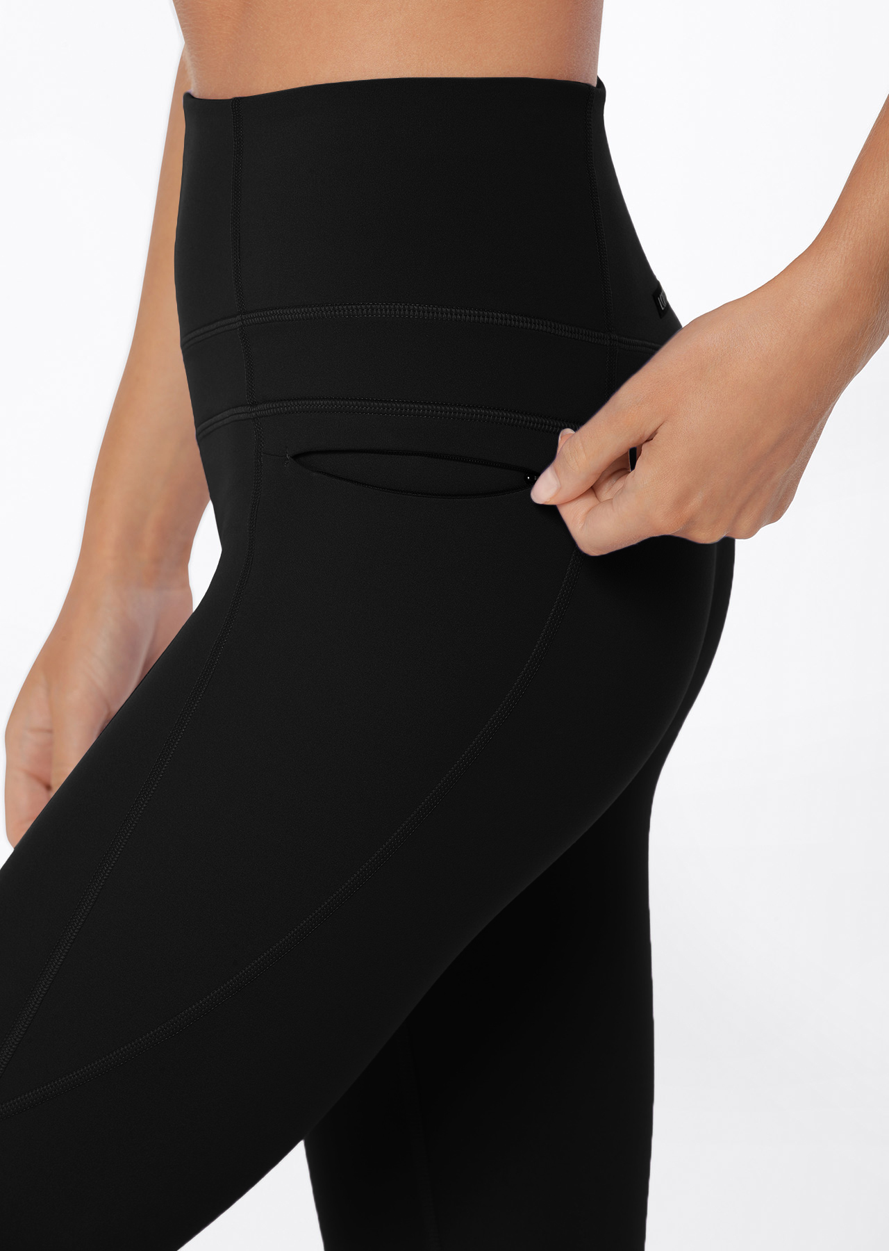 Lorna Jane Stomach Support Zip Phone Pocket Ankle Biter Leggings