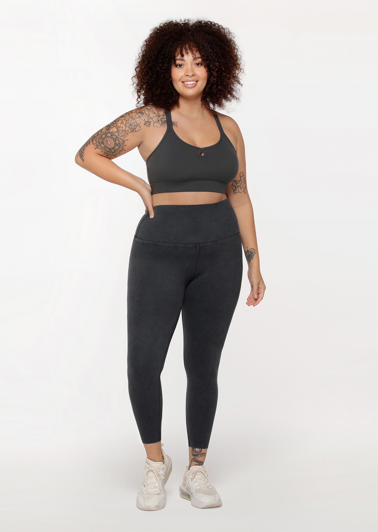 Lorna Jane Feel Comfortable Acid Wash Ankle Biter Leggings