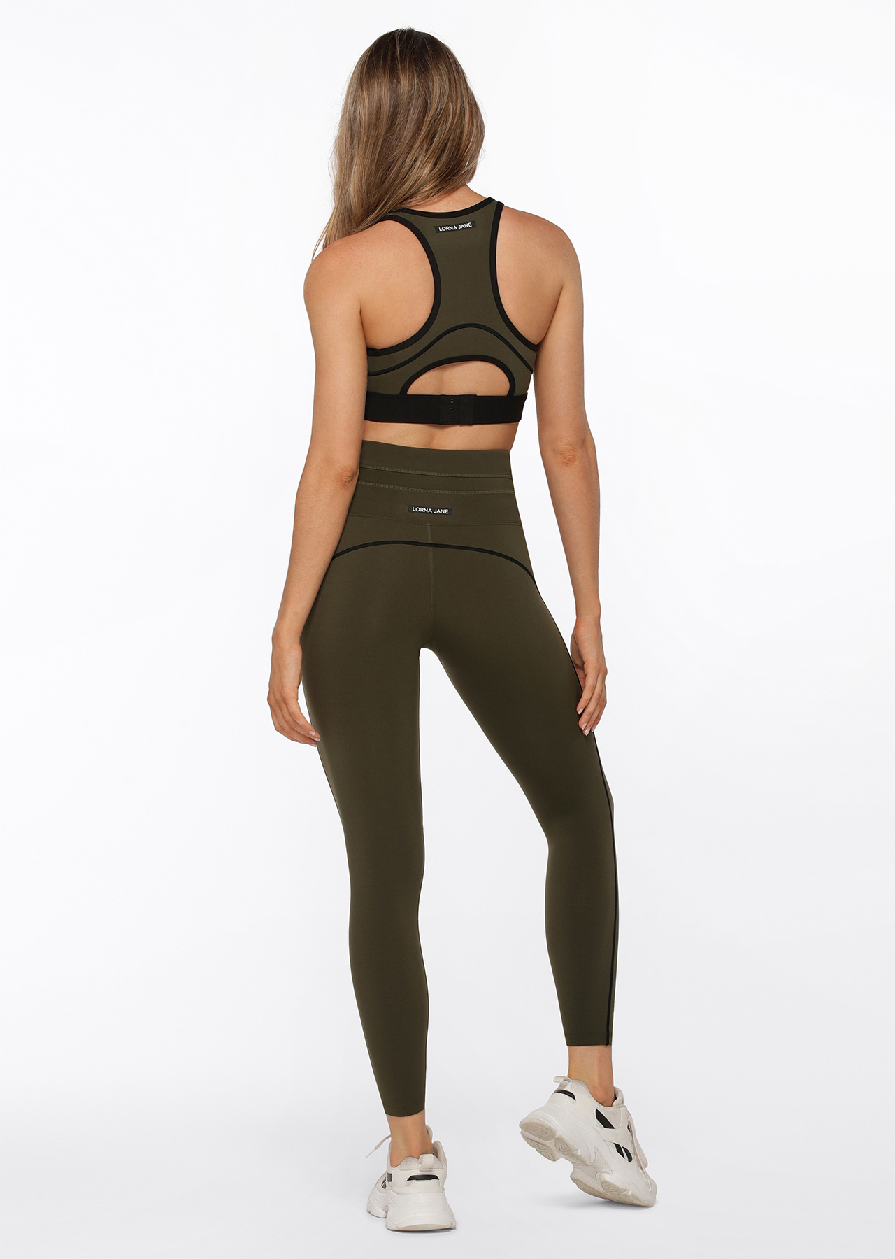 Lorna Jane Contrast Racer Ankle Biter Leggings