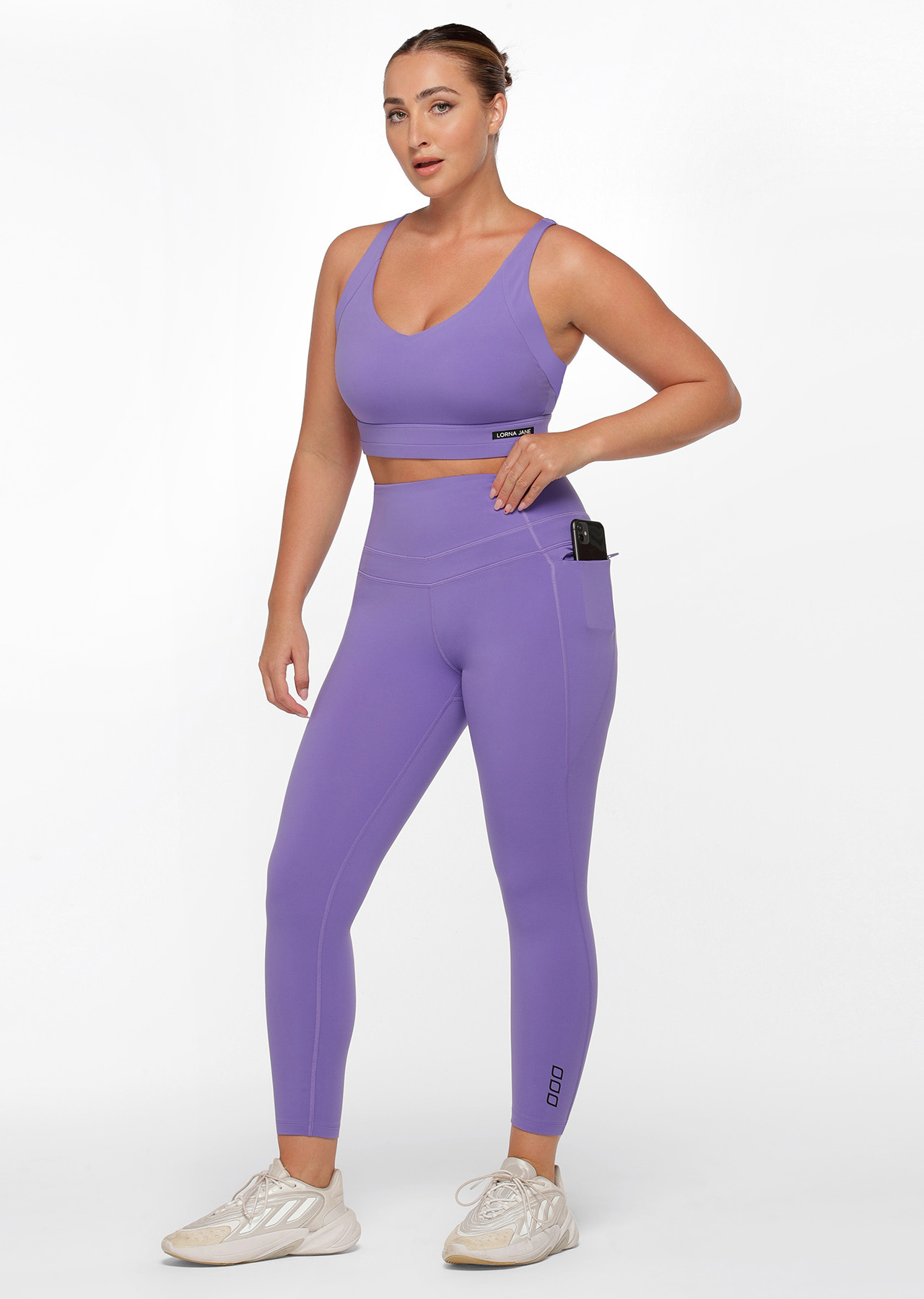 Lorna Jane Stomach Support Zip Phone Pocket Ankle Biter Leggings