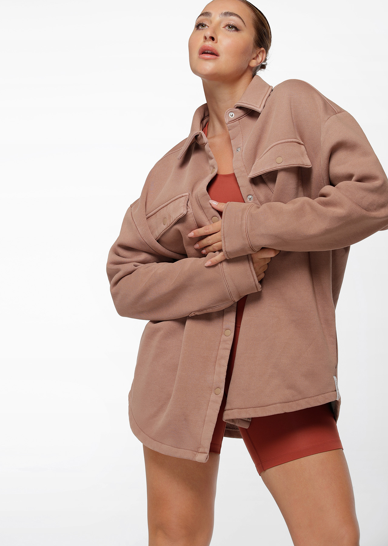 Lorna Jane Washed Fleece Shacket