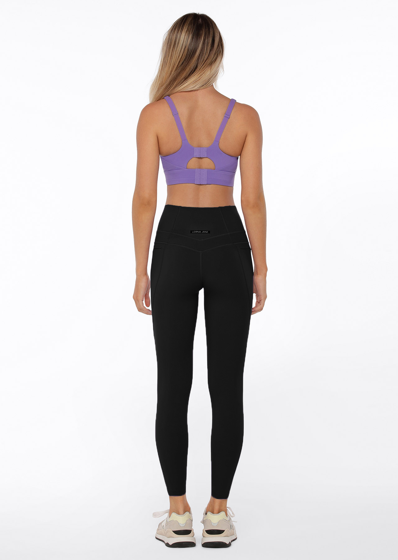 Lorna Jane Stomach Support Zip Phone Pocket Ankle Biter Leggings