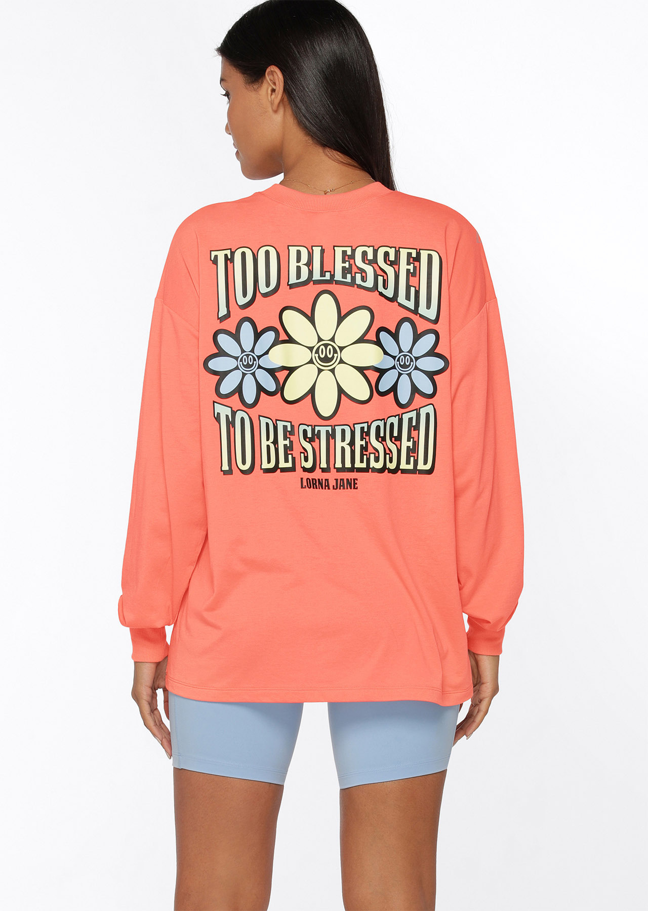 Lorna Jane Too Blessed Oversized Long Sleeve Top