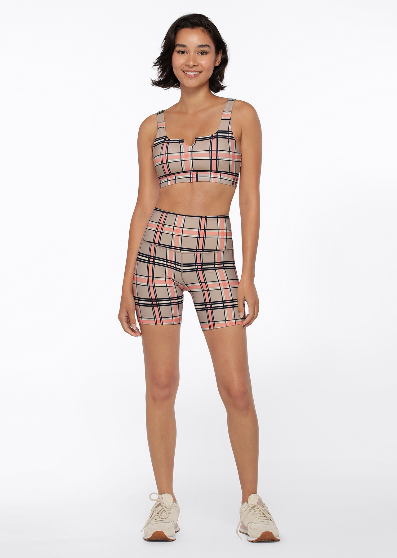 Lorna Jane Putter Plaid Sports Bra