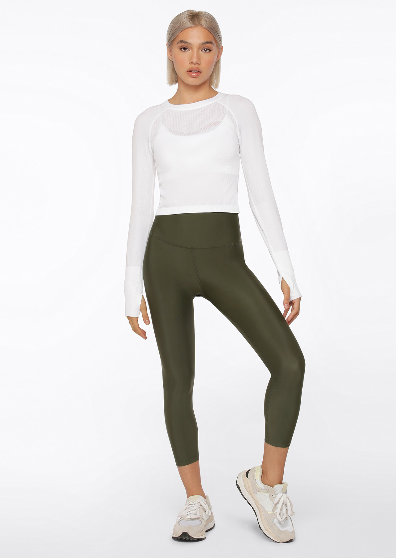 Lorna Jane Dynamic Seamless Cropped Long Sleeve Top