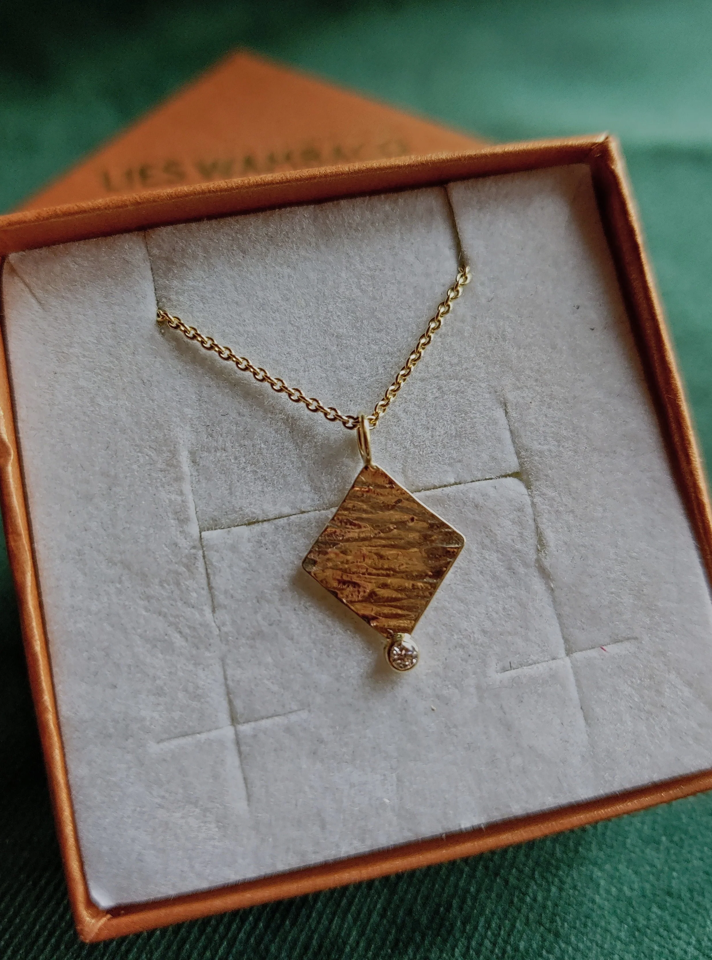 Hanger in 18K geel goud met briljant diamant - Bonnie