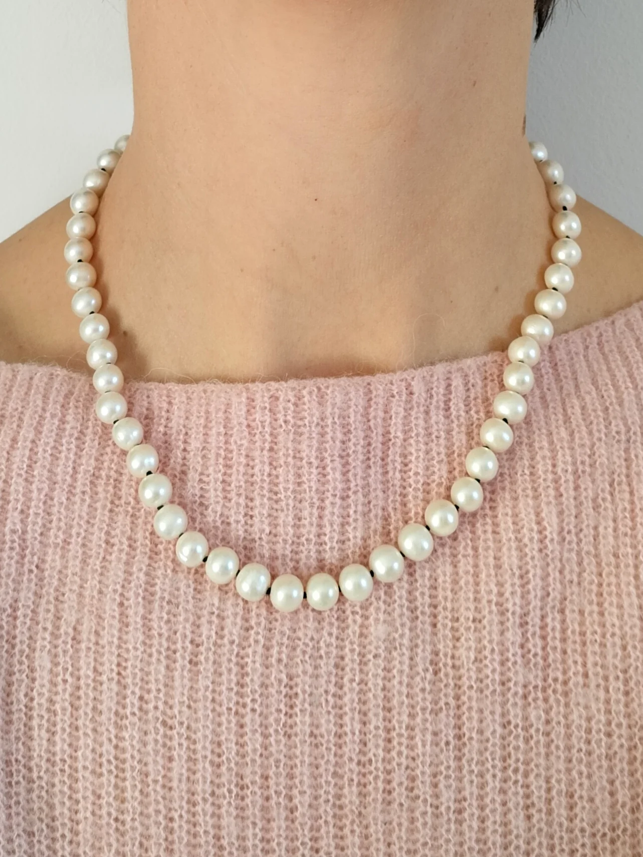 Parelsnoer met zilveren magneetsluiting: Elisabeth